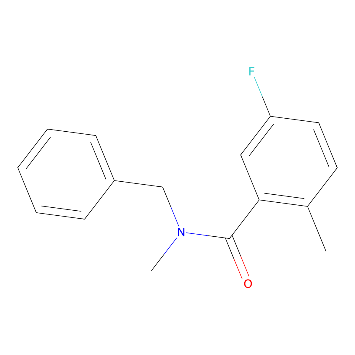 5-Fluoro-N,2-dimethyl-N-(phenylmethyl)benzamide molecular structure, CAS 2325034-36-2