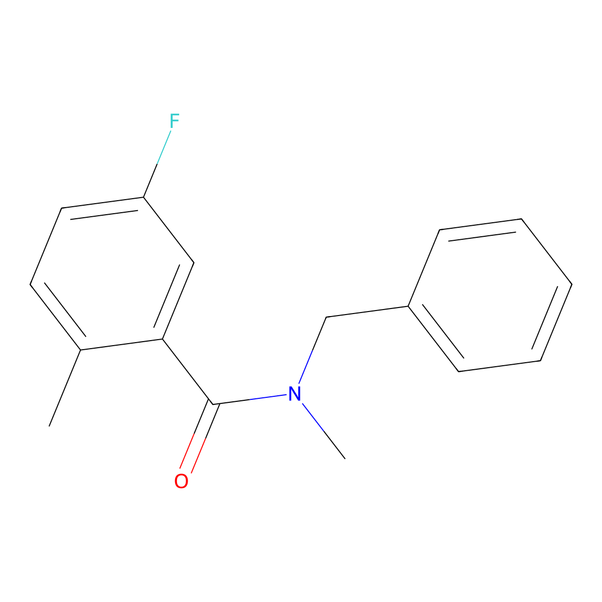 5-Fluoro-N,2-dimethyl-N-(phenylmethyl)benzamide molecular structure, CAS 2325034-36-2
