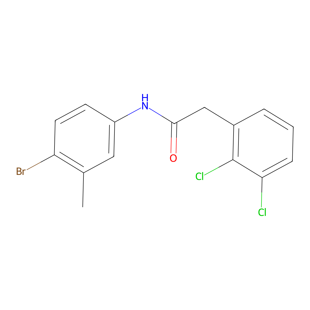 N-(4-Bromo-3-methylphenyl)-2,3-dichlorobenzeneacetamide molecular structure, CAS 2325035-56-9