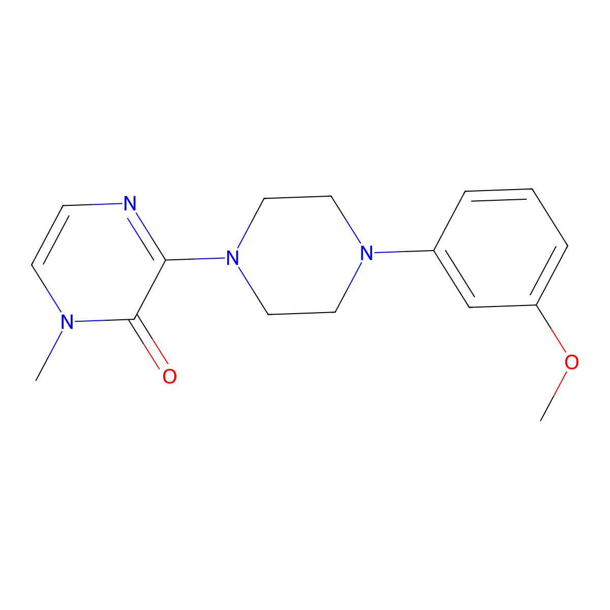 3-[4-(3-Methoxyphenyl)piperazin-1-yl]-1-methyl-1,2-dihydropyrazin-2-one molecular structure, CAS 2325047-86-5