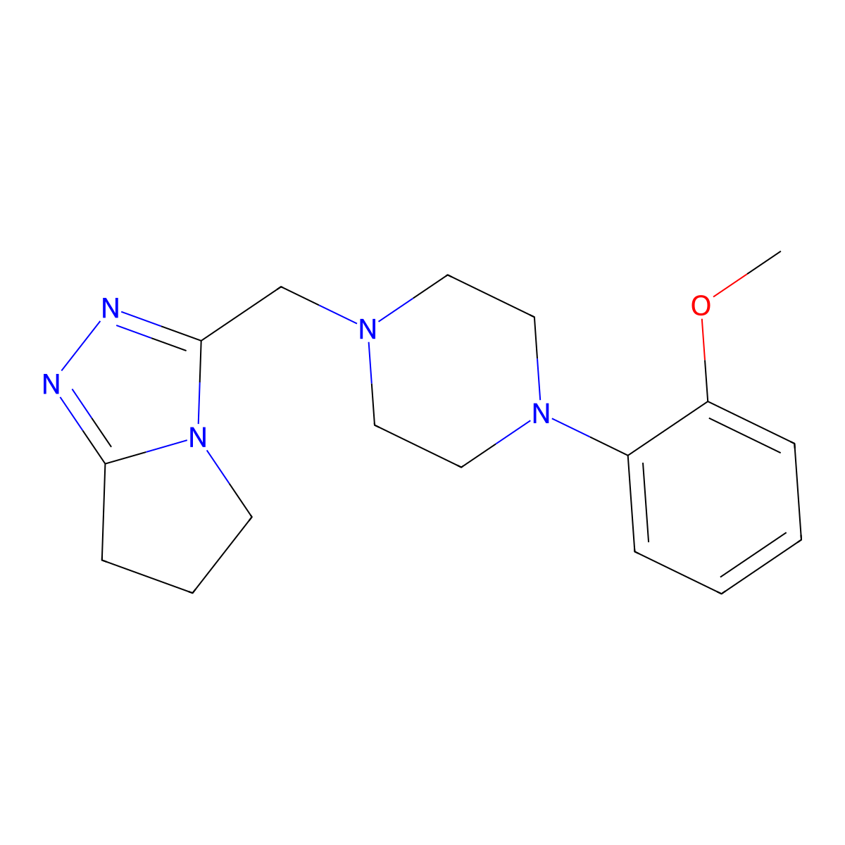 1-(2-methoxyphenyl)-4-({5H,6H,7H-pyrrolo[2,1-c][1,2,4]triazol-3-yl}methyl)piperazine molecular structure, CAS 2325048-95-9