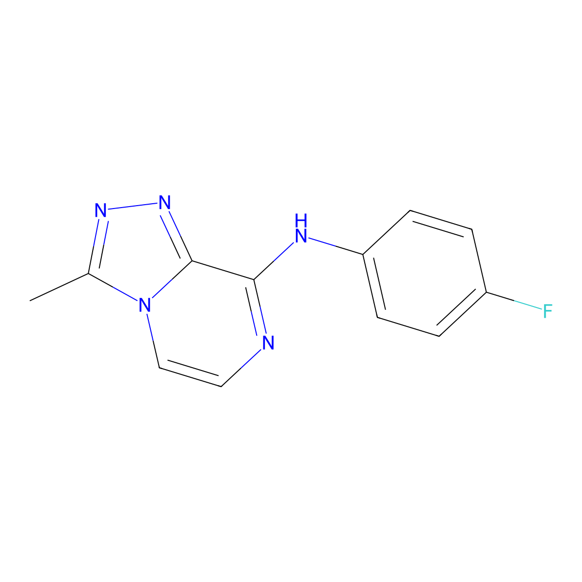 N-(4-fluorophenyl)-3-methyl-[1,2,4]triazolo[4,3-a]pyrazin-8-amine molecular structure, CAS 2325051-33-8