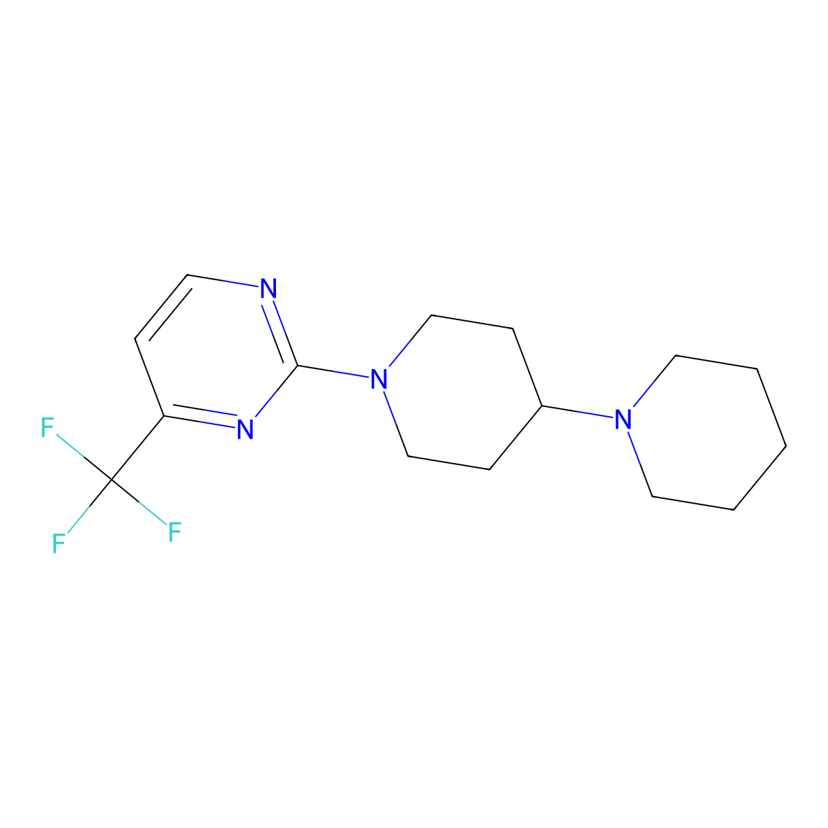 1'-[4-(Trifluoromethyl)pyrimidin-2-yl]-1,4'-bipiperidine molecular structure, CAS 2325080-30-4