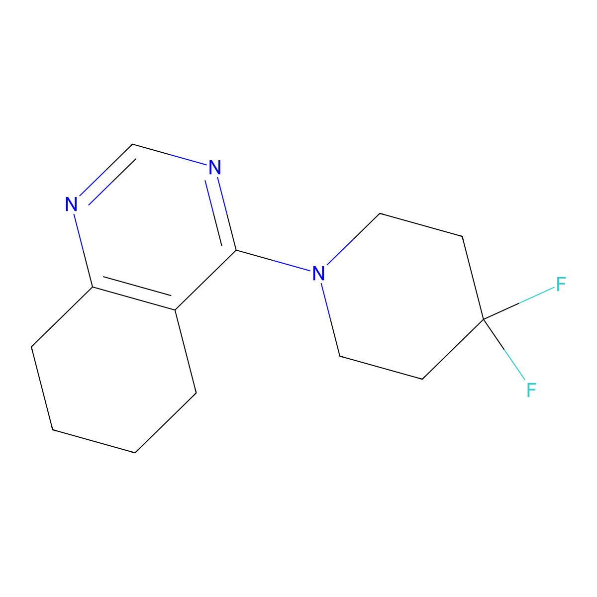 4-(4,4-Difluoropiperidin-1-yl)-5,6,7,8-tetrahydroquinazoline molecular structure, CAS 2325080-33-7