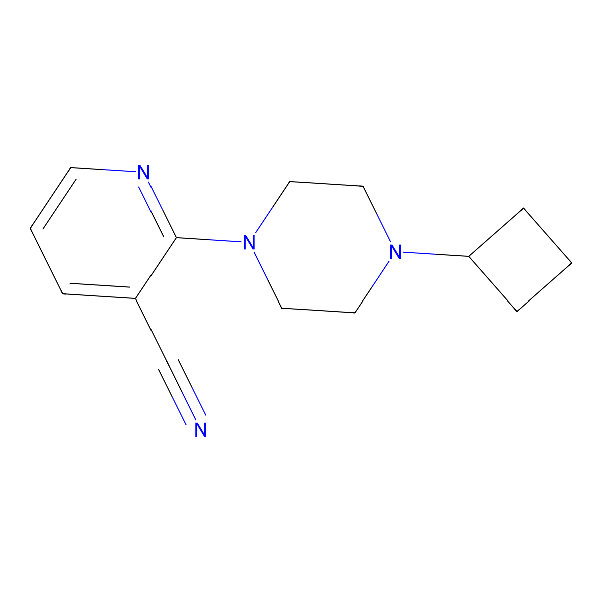 2-(4-Cyclobutylpiperazin-1-yl)pyridine-3-carbonitrile molecular structure, CAS 2325080-77-9