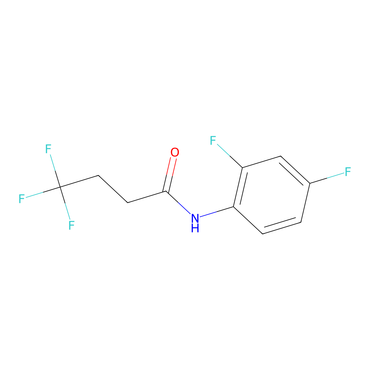 N-(2,4-difluorophenyl)-4,4,4-trifluorobutanamide molecular structure, CAS 2325083-31-4