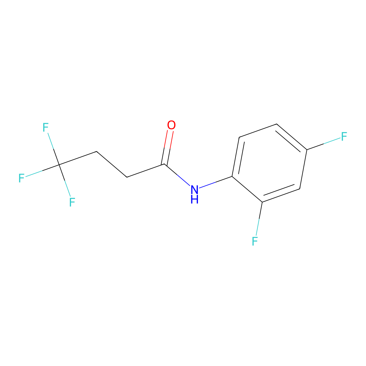 N-(2,4-difluorophenyl)-4,4,4-trifluorobutanamide molecular structure, CAS 2325083-31-4