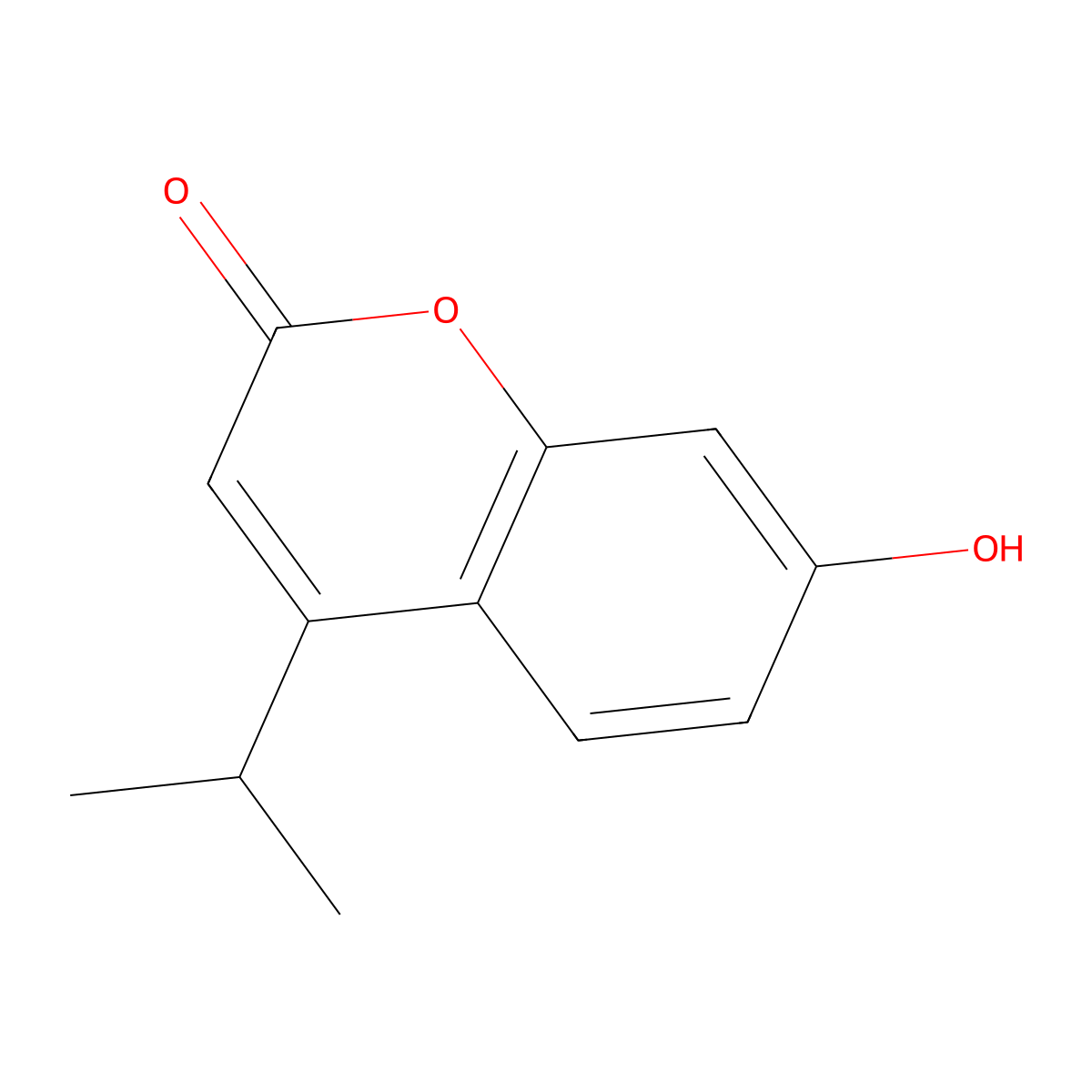 7-hydroxy-4-(propan-2-yl)-2H-chromen-2-one molecular structure, CAS 23251-28-7