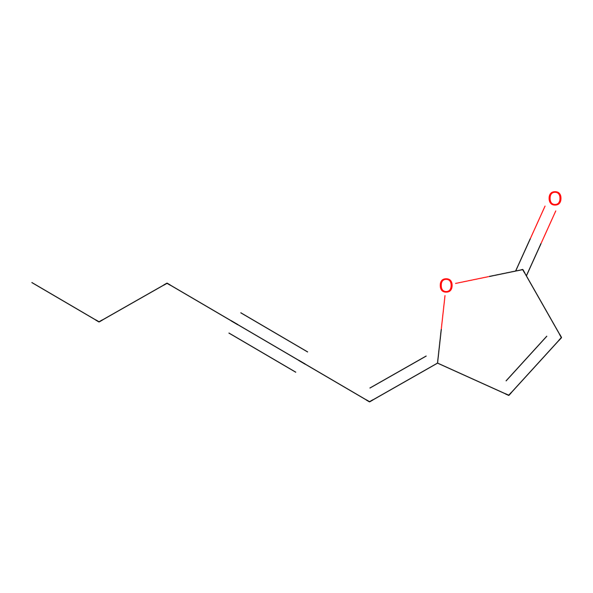 2,4-Decadiene-6-yn-4-olide molecular structure, CAS 23251-67-4