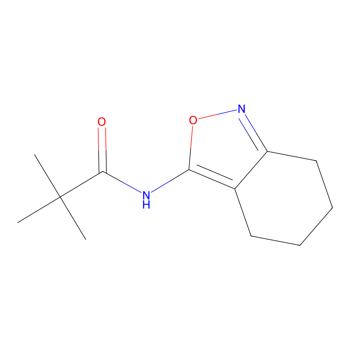 2,2-dimethyl-N-(4,5,6,7-tetrahydro-2,1-benzoxazol-3-yl)propanamide molecular structure, CAS 2325154-97-8