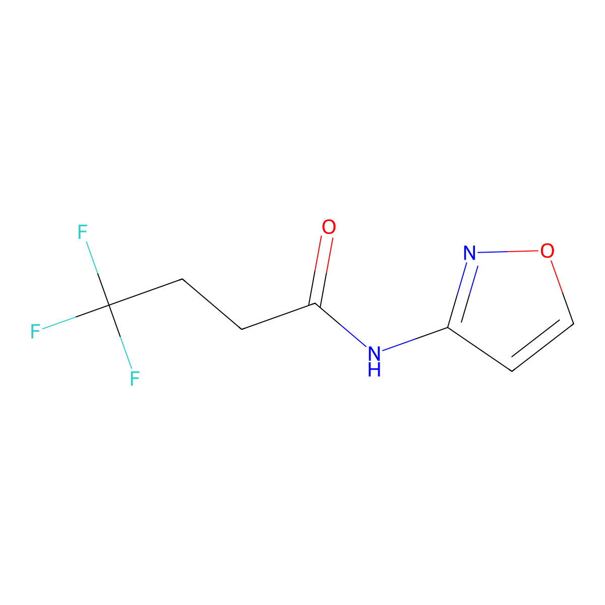 4,4,4-trifluoro-N-(1,2-oxazol-3-yl)butanamide molecular structure, CAS 2325155-10-8