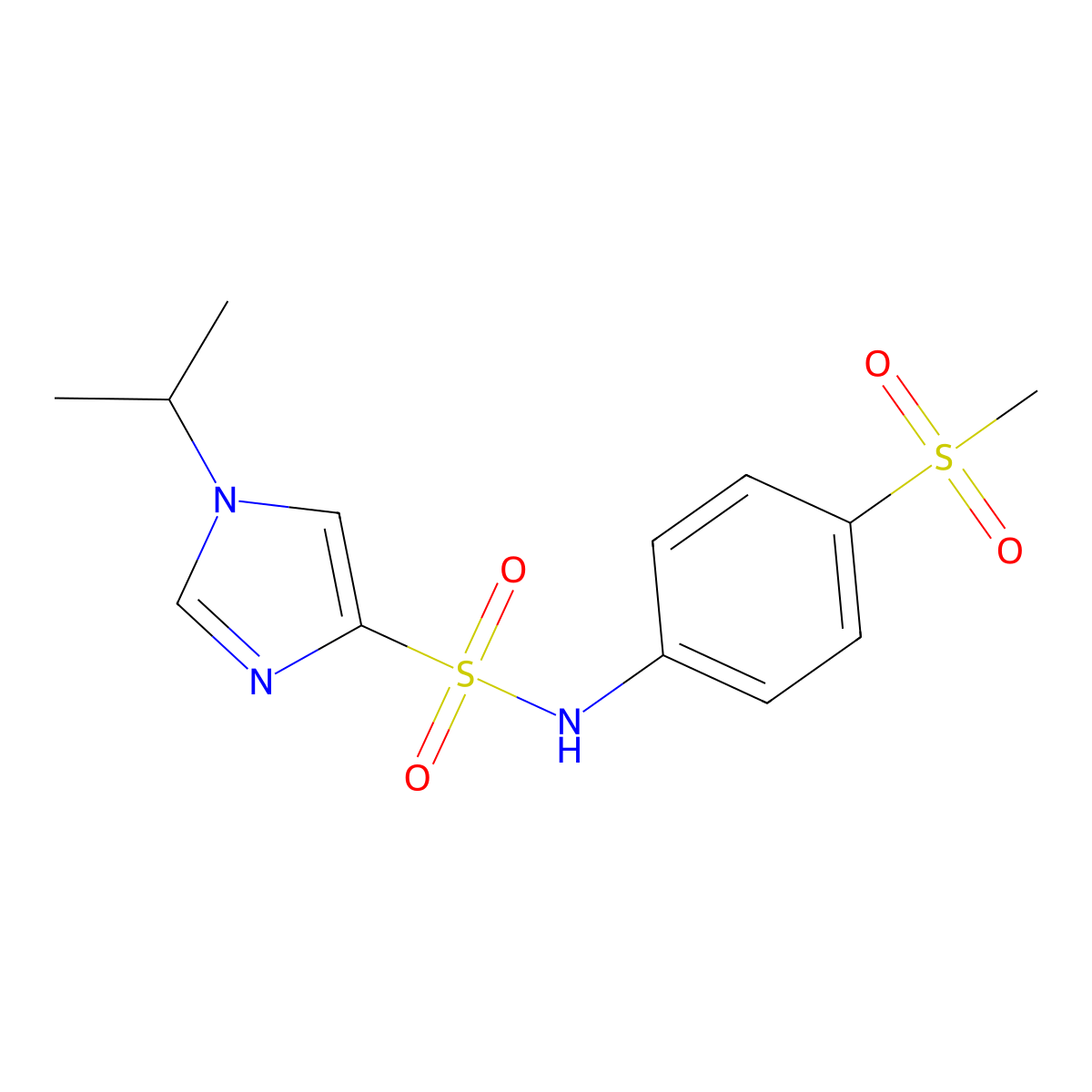 N-(4-methanesulfonylphenyl)-1-(propan-2-yl)-1H-imidazole-4-sulfonamide molecular structure, CAS 2325165-66-8