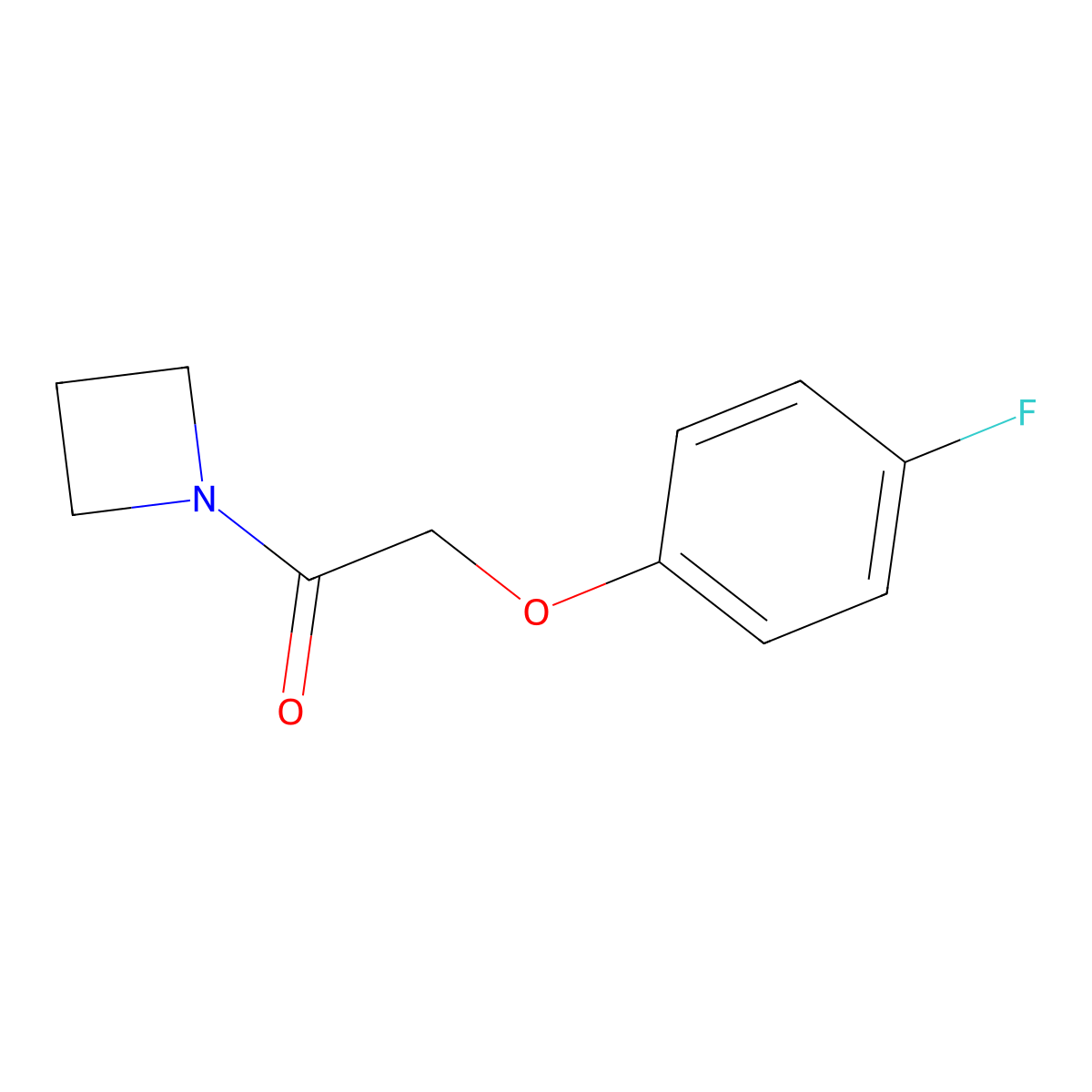 1-(Azetidin-1-yl)-2-(4-fluorophenoxy)ethan-1-one molecular structure, CAS 2325196-58-3