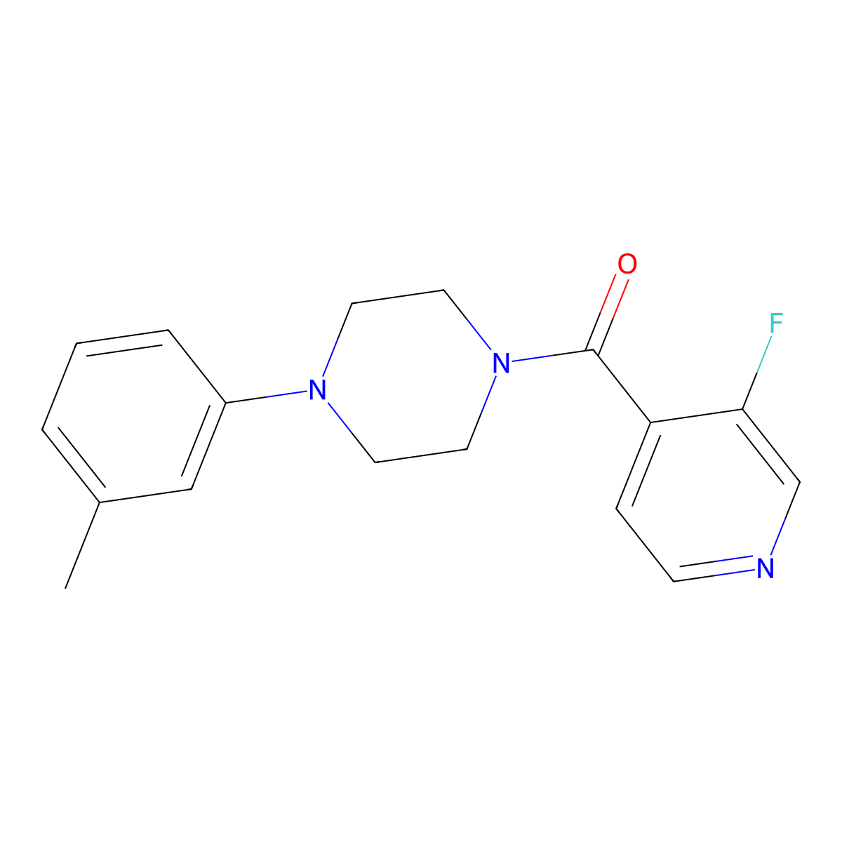 1-(3-Fluoropyridine-4-carbonyl)-4-(3-methylphenyl)piperazine molecular structure, CAS 2325197-61-1