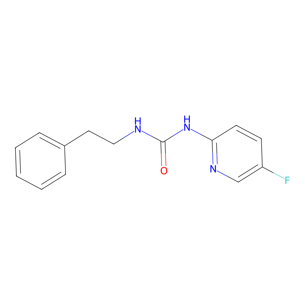 3-(5-Fluoropyridin-2-yl)-1-(2-phenylethyl)urea molecular structure, CAS 2325201-75-8