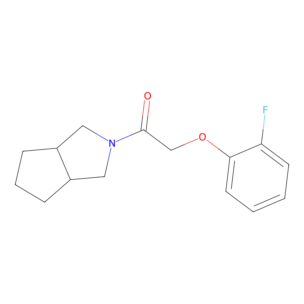 2-(2-Fluorophenoxy)-1-{octahydrocyclopenta[c]pyrrol-2-yl}ethan-1-one molecular structure, CAS 2325236-58-4
