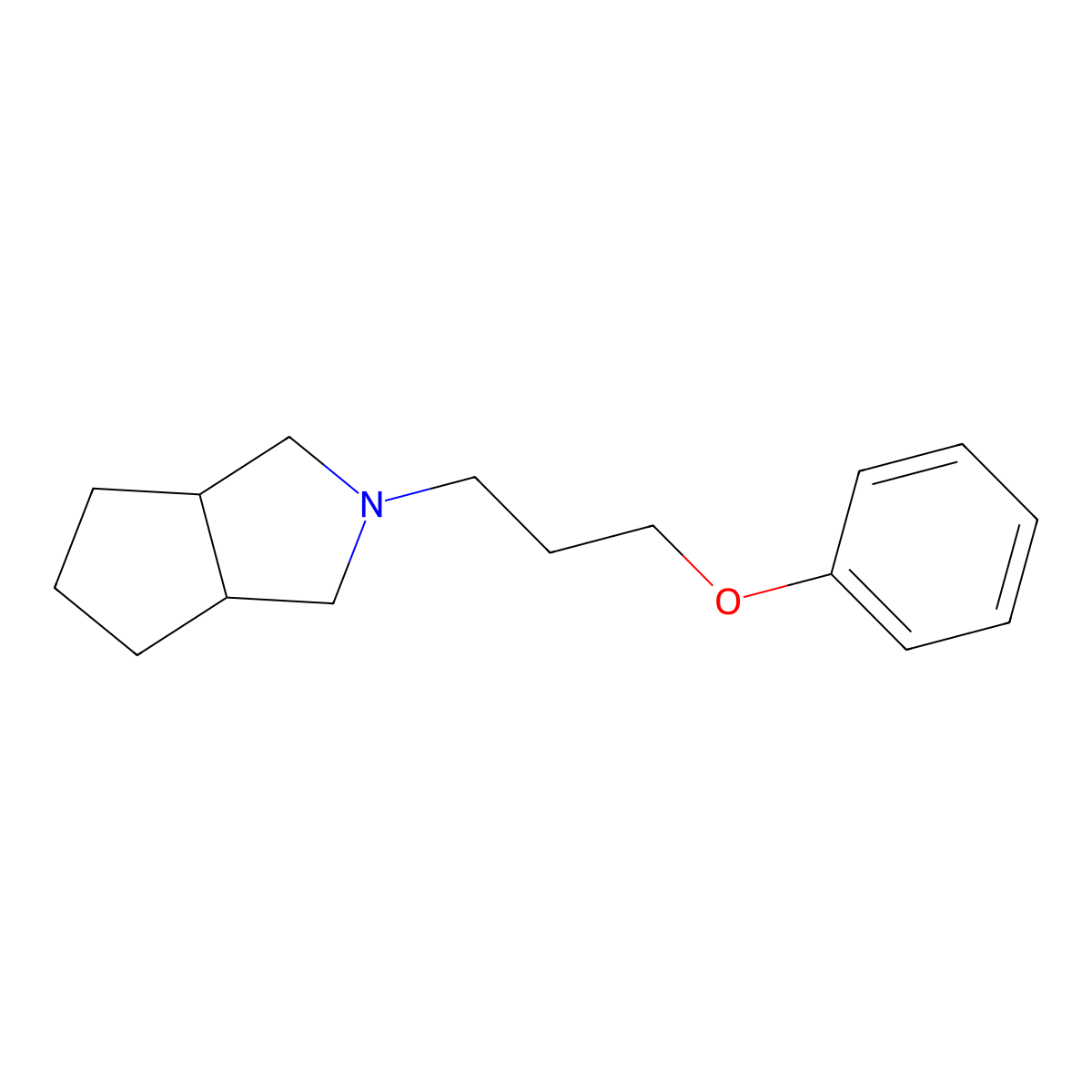 2-(3-Phenoxypropyl)-octahydrocyclopenta[c]pyrrole molecular structure, CAS 2325238-09-1