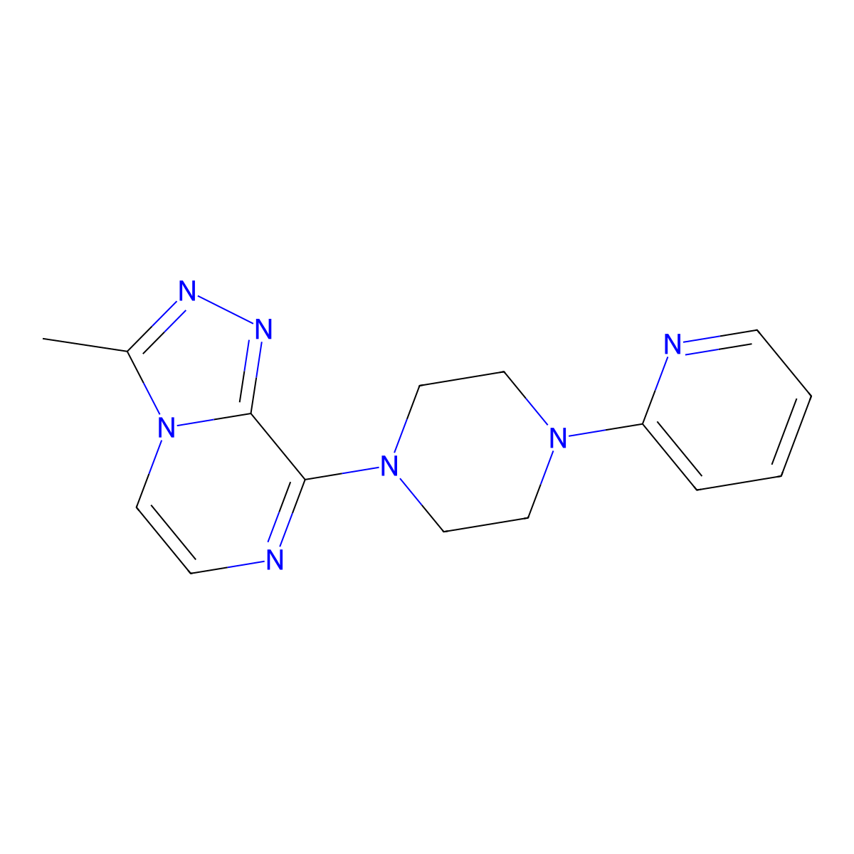 3-Methyl-8-(4-pyridin-2-ylpiperazin-1-yl)-[1,2,4]triazolo[4,3-a]pyrazine molecular structure, CAS 2325240-13-7
