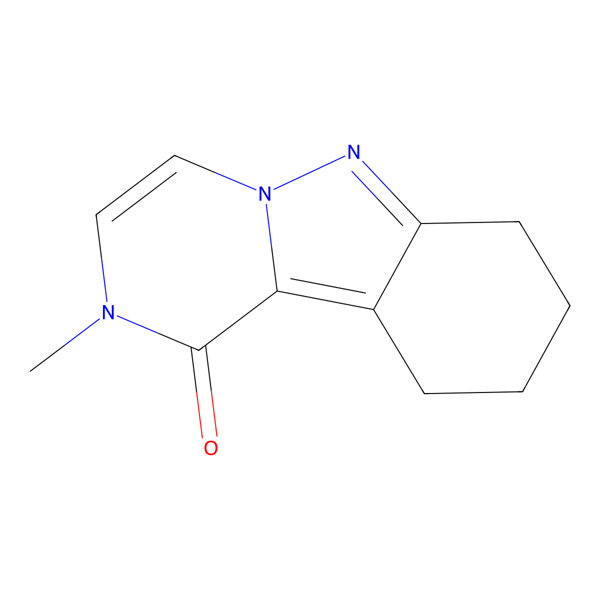2-Methyl-7,8,9,10-tetrahydropyrazino[1,2-b]indazol-1-one molecular structure, CAS 2325262-22-2