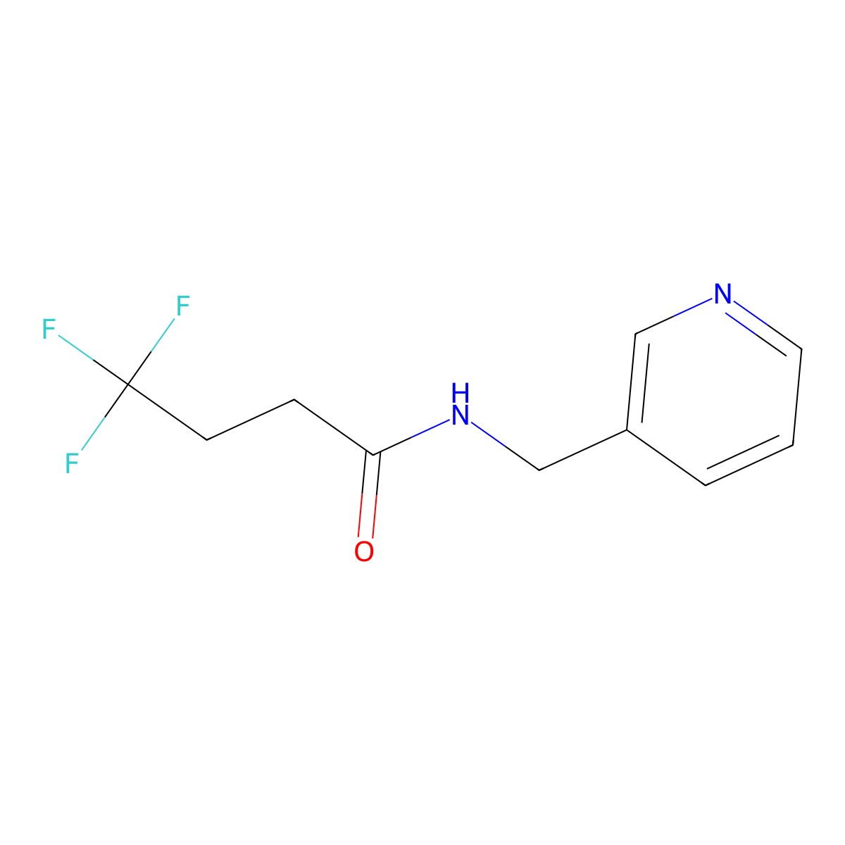 4,4,4-trifluoro-N-[(pyridin-3-yl)methyl]butanamide molecular structure, CAS 2325274-62-0