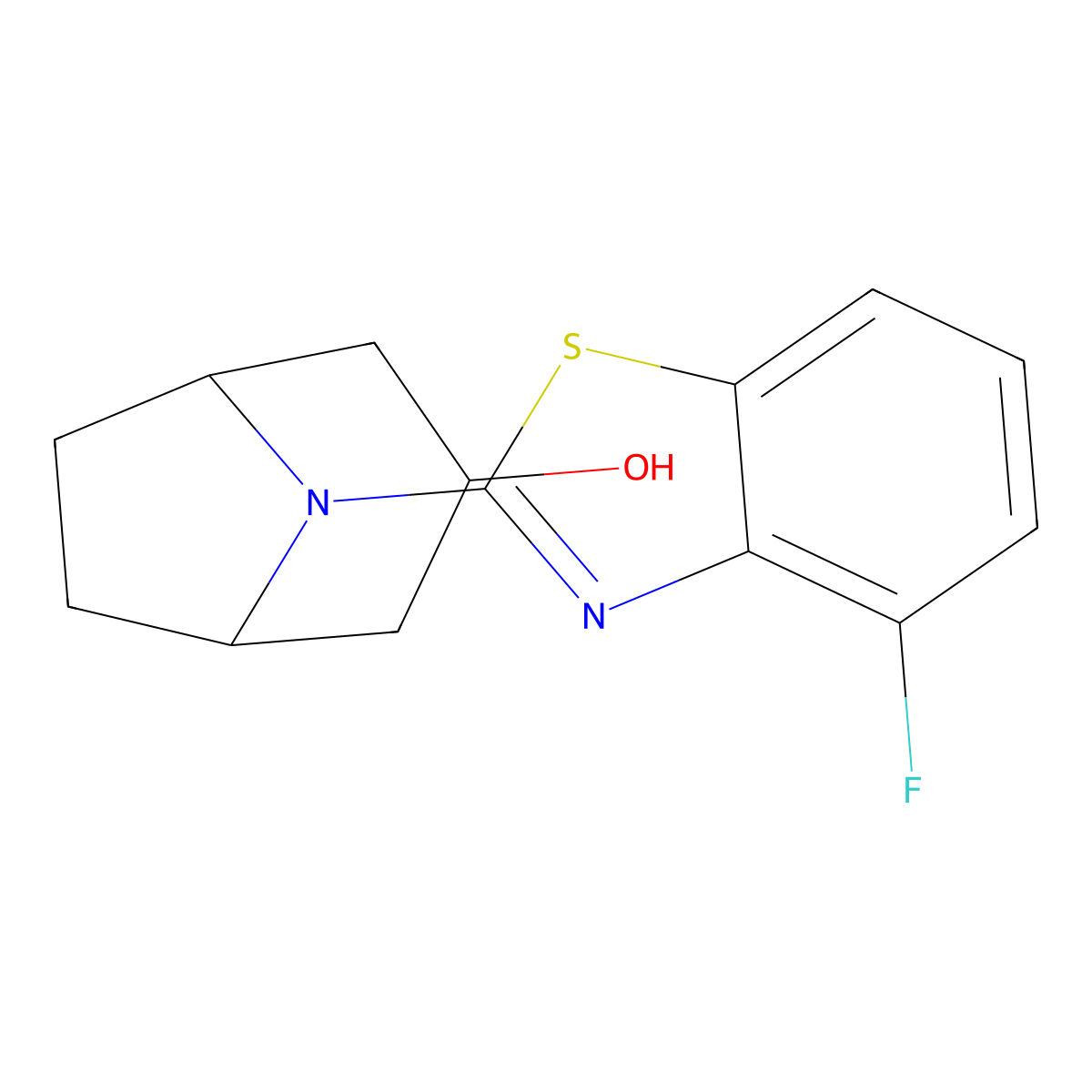 8-(4-Fluoro-1,3-benzothiazol-2-yl)-8-azabicyclo[3.2.1]octan-3-ol molecular structure, CAS 2325275-18-9