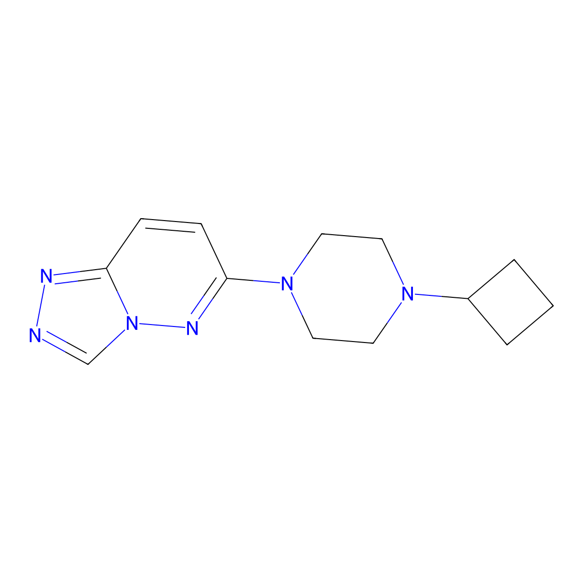 1-Cyclobutyl-4-{[1,2,4]triazolo[4,3-b]pyridazin-6-yl}piperazine molecular structure, CAS 2325275-85-0