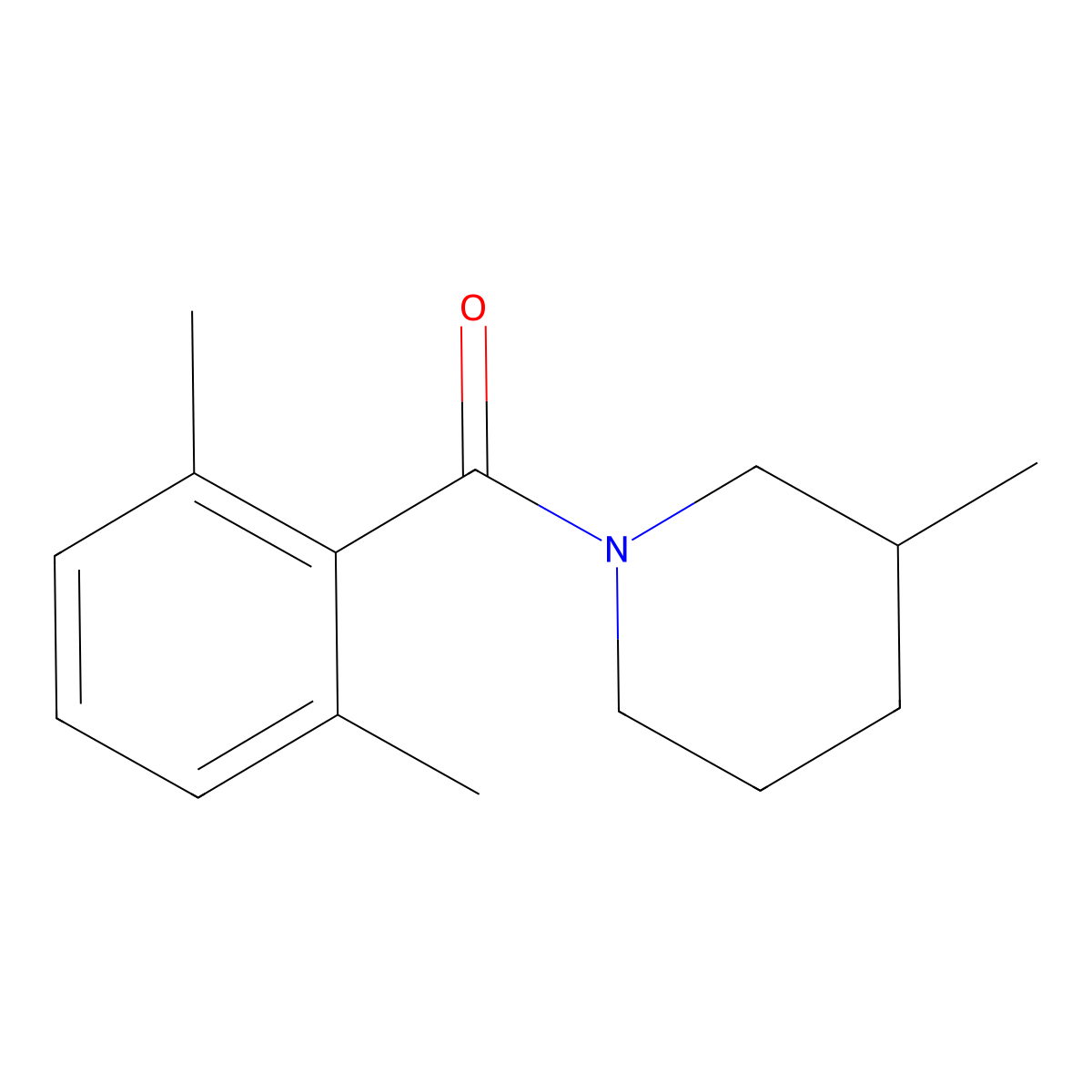 (2,6-Dimethylphenyl)(3-methyl-1-piperidinyl)methanone molecular structure, CAS 2325277-37-8