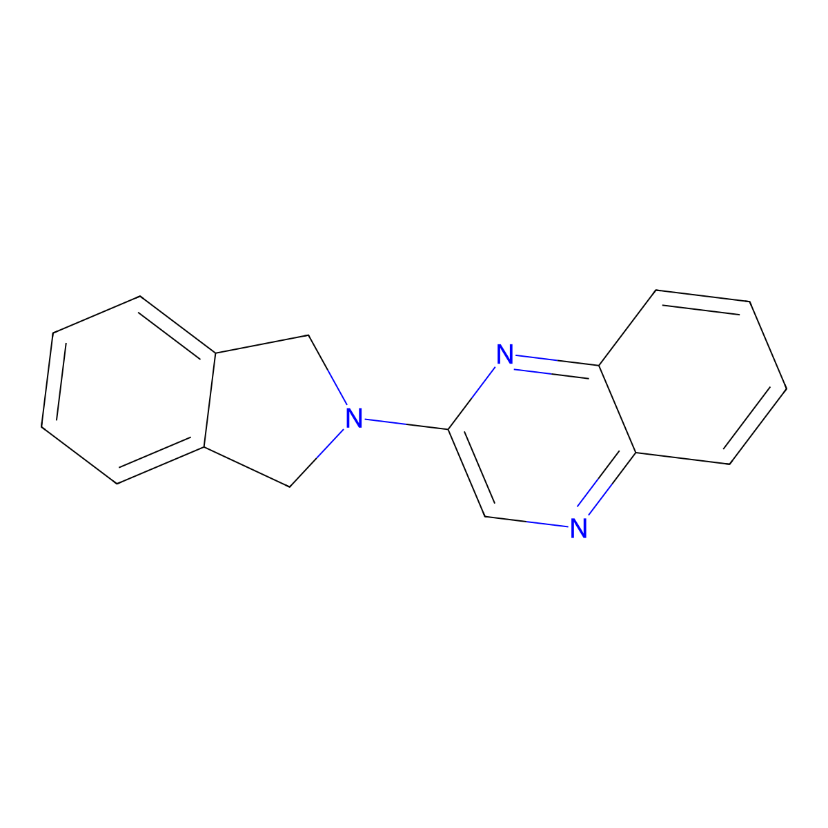 2-(2,3-dihydro-1H-isoindol-2-yl)quinoxaline molecular structure, CAS 2325284-90-8