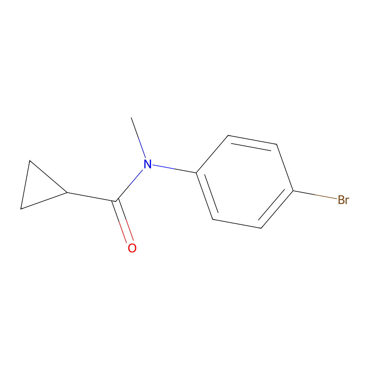 N-(4-bromophenyl)-N-methylcyclopropanecarboxamide molecular structure, CAS 2325305-73-3