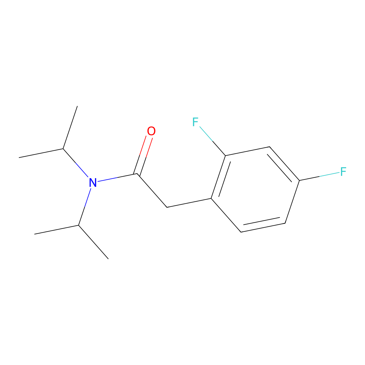 2,4-Difluoro-N,N-bis(1-methylethyl)benzeneacetamide molecular structure, CAS 2325306-01-0