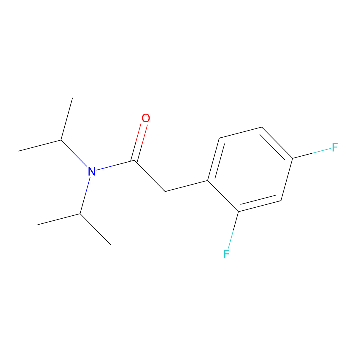 2,4-Difluoro-N,N-bis(1-methylethyl)benzeneacetamide molecular structure, CAS 2325306-01-0