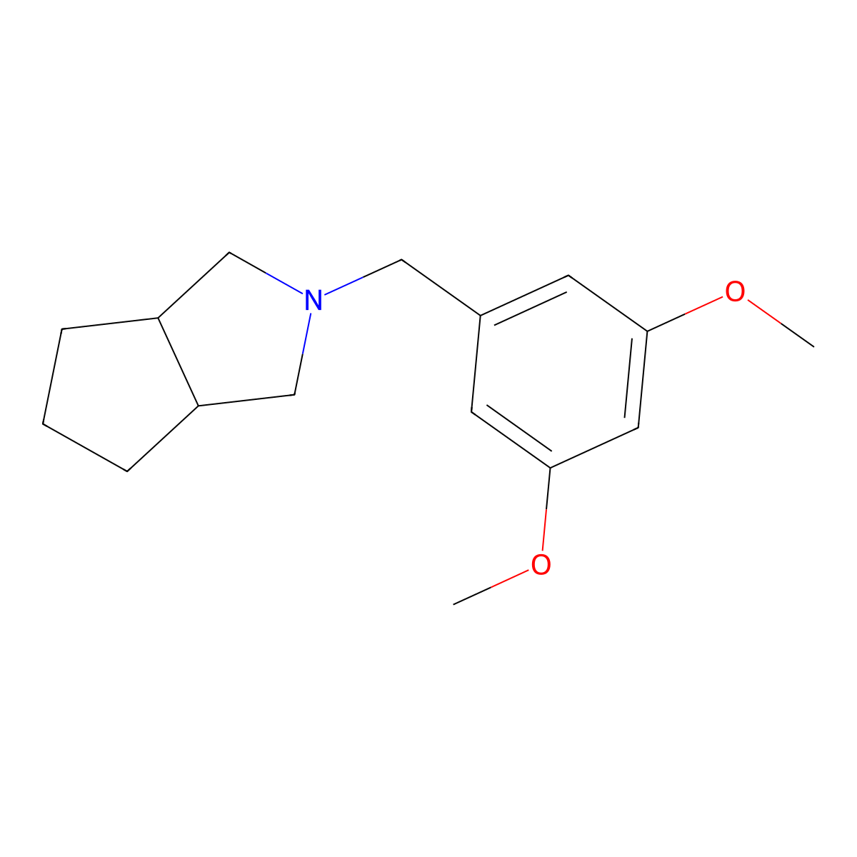 2-[(3,5-Dimethoxyphenyl)methyl]-octahydrocyclopenta[c]pyrrole molecular structure, CAS 2325318-87-2