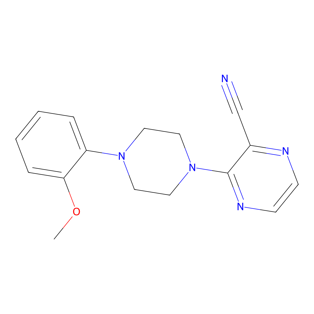 3-[4-(2-Methoxyphenyl)piperazin-1-yl]pyrazine-2-carbonitrile molecular structure, CAS 2325319-52-4