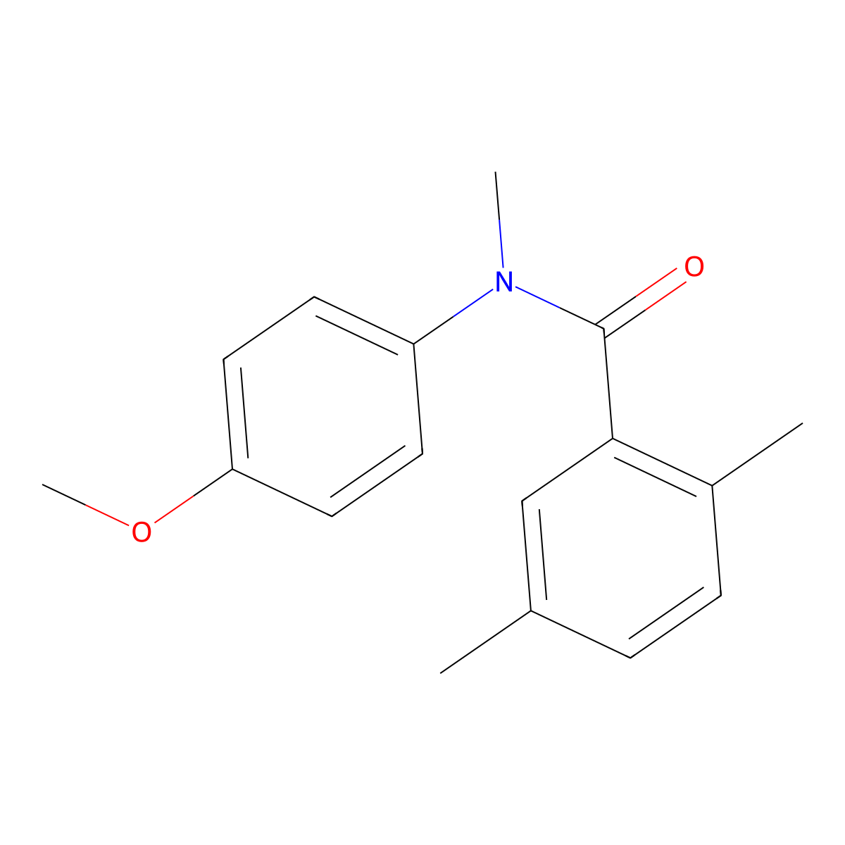 N-(4-Methoxyphenyl)-N,2,5-trimethylbenzamide molecular structure, CAS 2325350-78-3