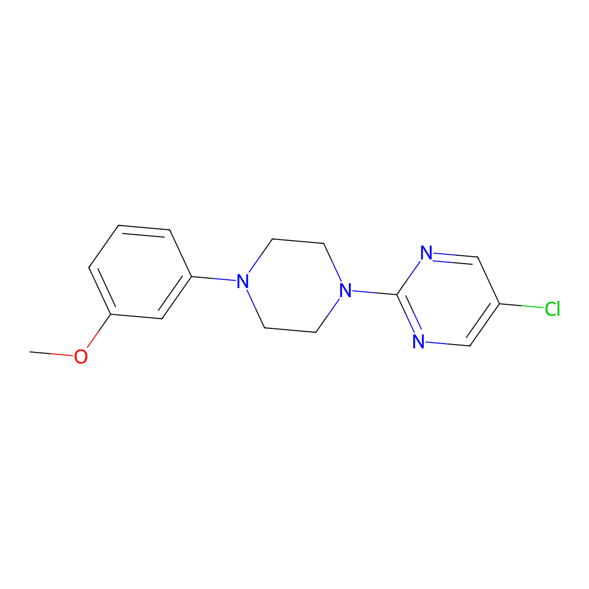 5-Chloro-2-[4-(3-methoxyphenyl)piperazin-1-yl]pyrimidine molecular structure, CAS 2325362-82-9
