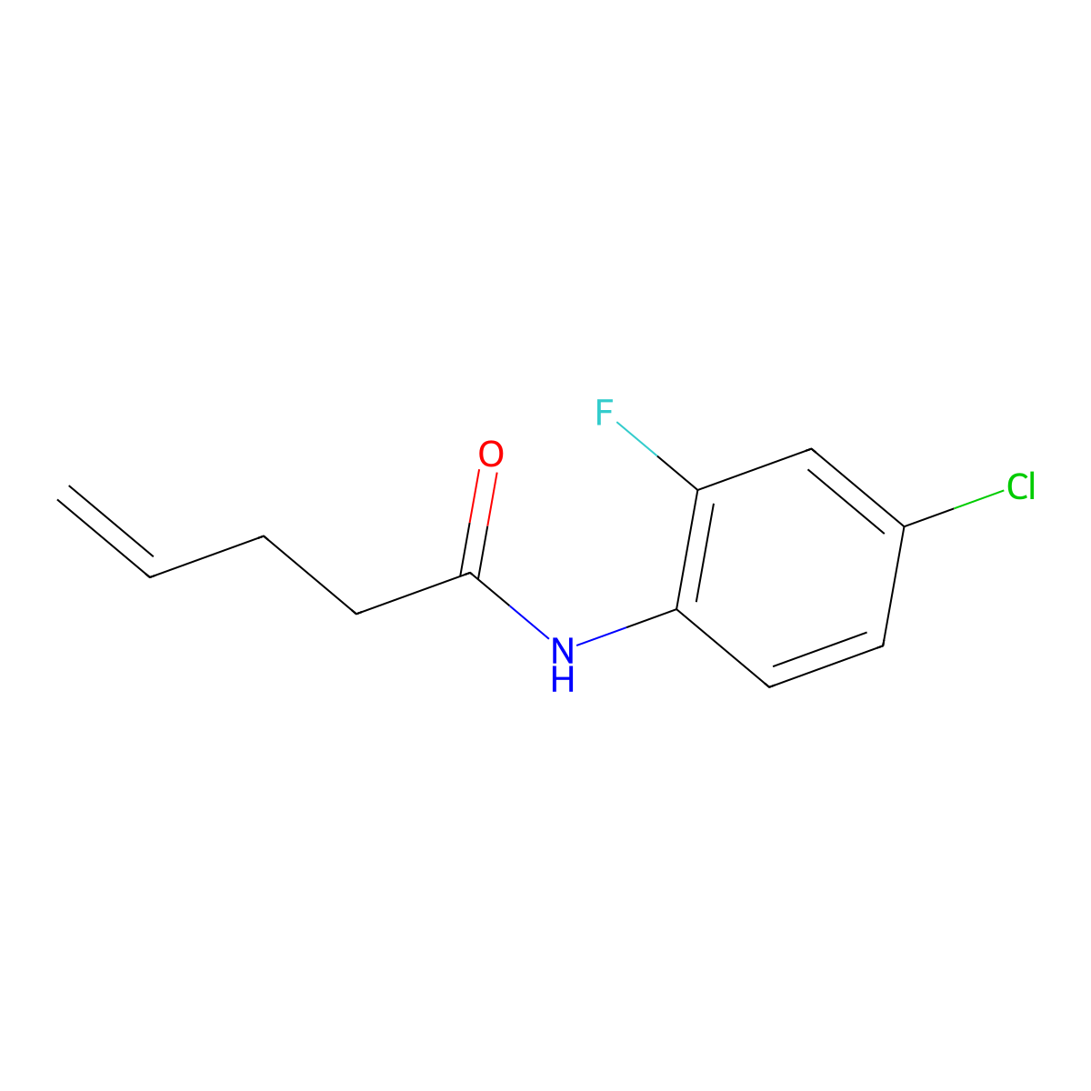 N-(4-chloro-2-fluorophenyl)pent-4-enamide molecular structure, CAS 2325411-36-5