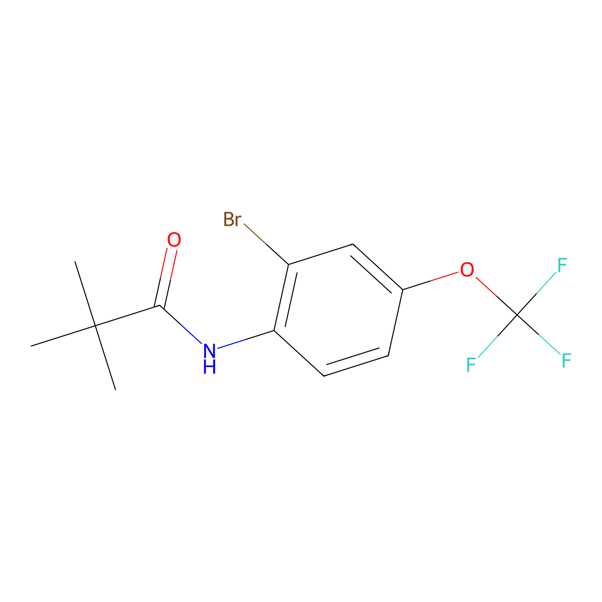 N-(2-bromo-4-(trifluoromethoxy)phenyl)pivalamide molecular structure, CAS 2325414-15-9