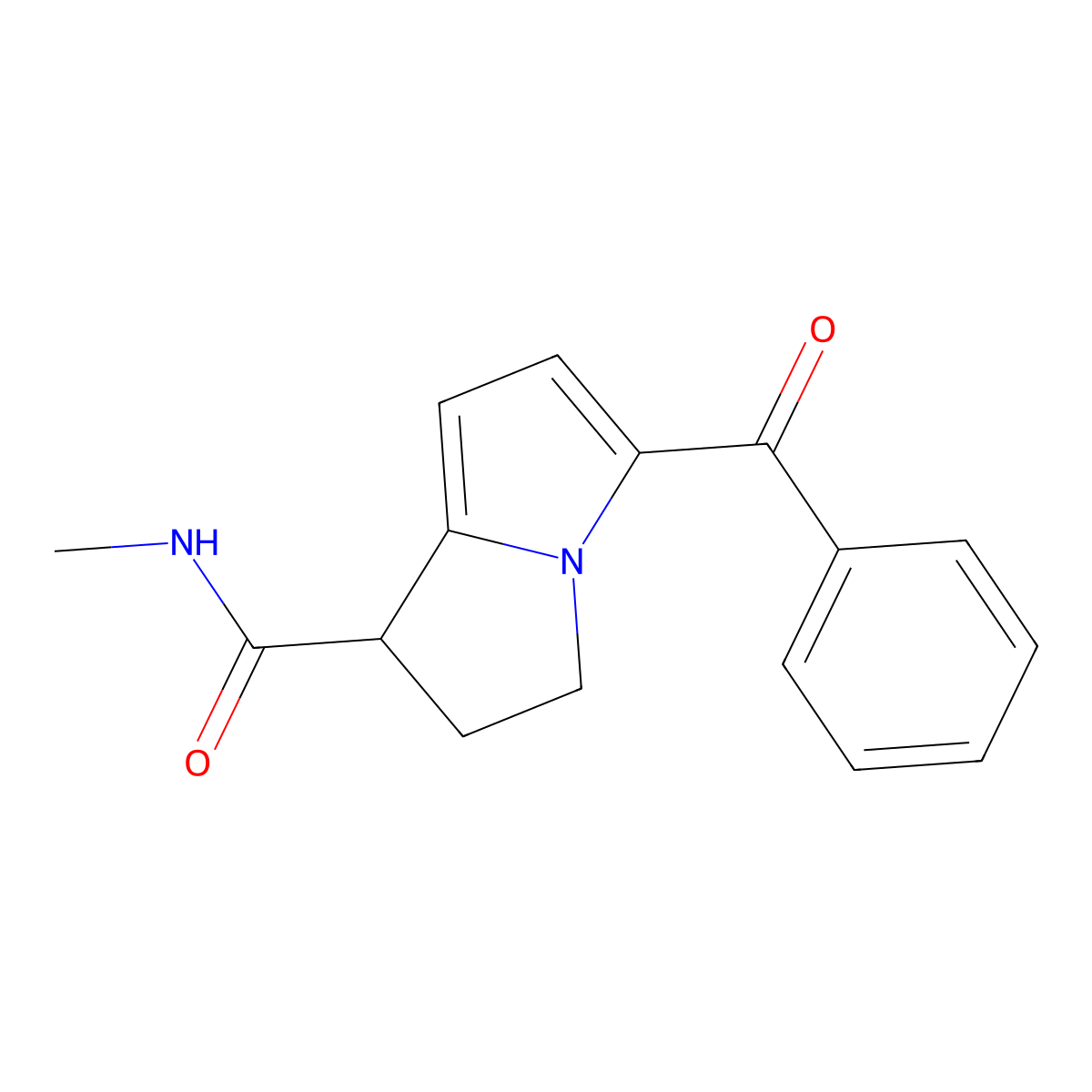 5-Benzoyl-N-methyl-2,3-dihydro-1H-pyrrolizine-1-carboxamide molecular structure, CAS 2325465-53-8