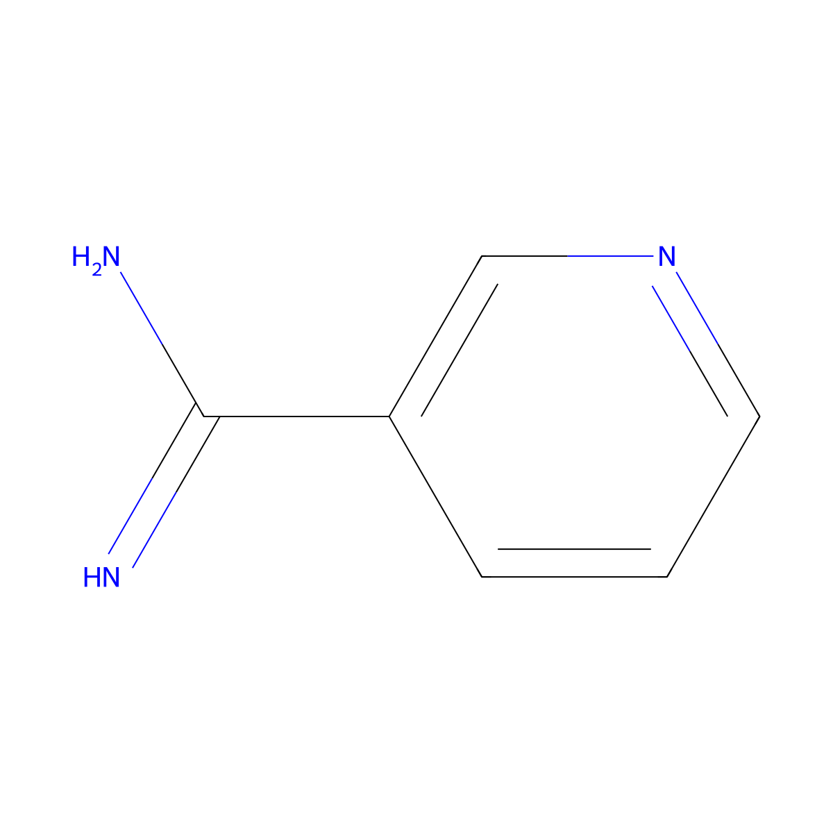 3-Pyridinecarboxamidine molecular structure, CAS 23255-20-1