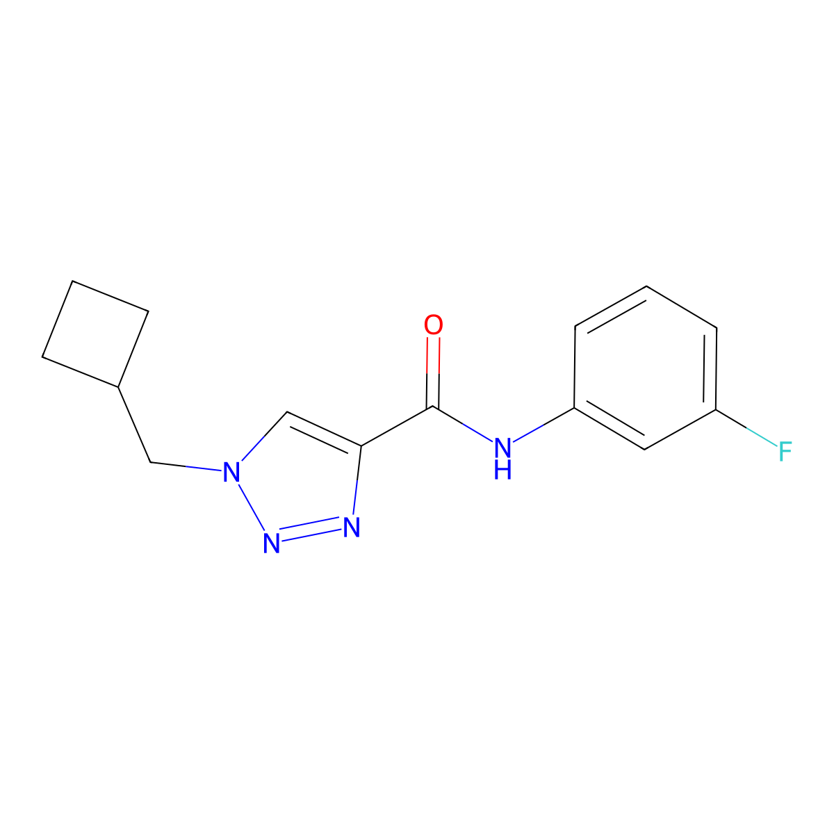 1-(cyclobutylmethyl)-N-(3-fluorophenyl)-1H-1,2,3-triazole-4-carboxamide molecular structure, CAS 2325503-12-4