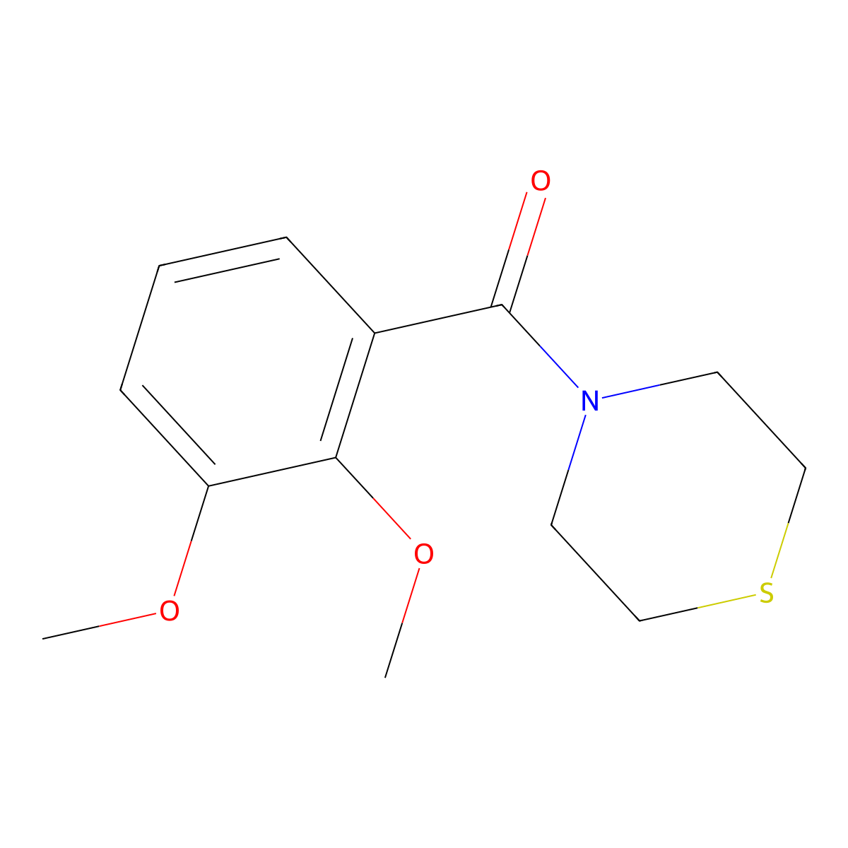 (2,3-Dimethoxyphenyl)(thiomorpholino)methanone molecular structure, CAS 2325523-54-2