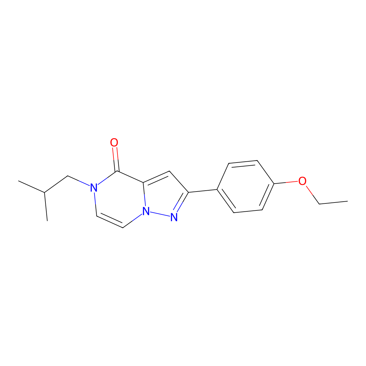 2-(4-ethoxyphenyl)-5-(2-methylpropyl)-4H,5H-pyrazolo[1,5-a]pyrazin-4-one molecular structure, CAS 2325526-78-9