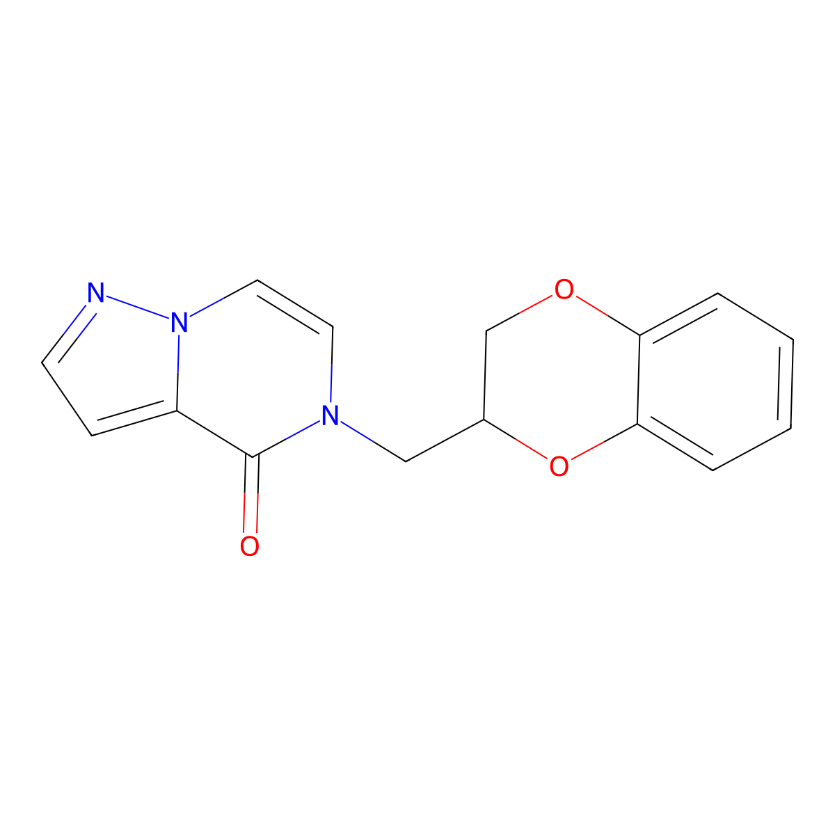 5-[(2,3-dihydro-1,4-benzodioxin-2-yl)methyl]-4H,5H-pyrazolo[1,5-a]pyrazin-4-one molecular structure, CAS 2325528-54-7