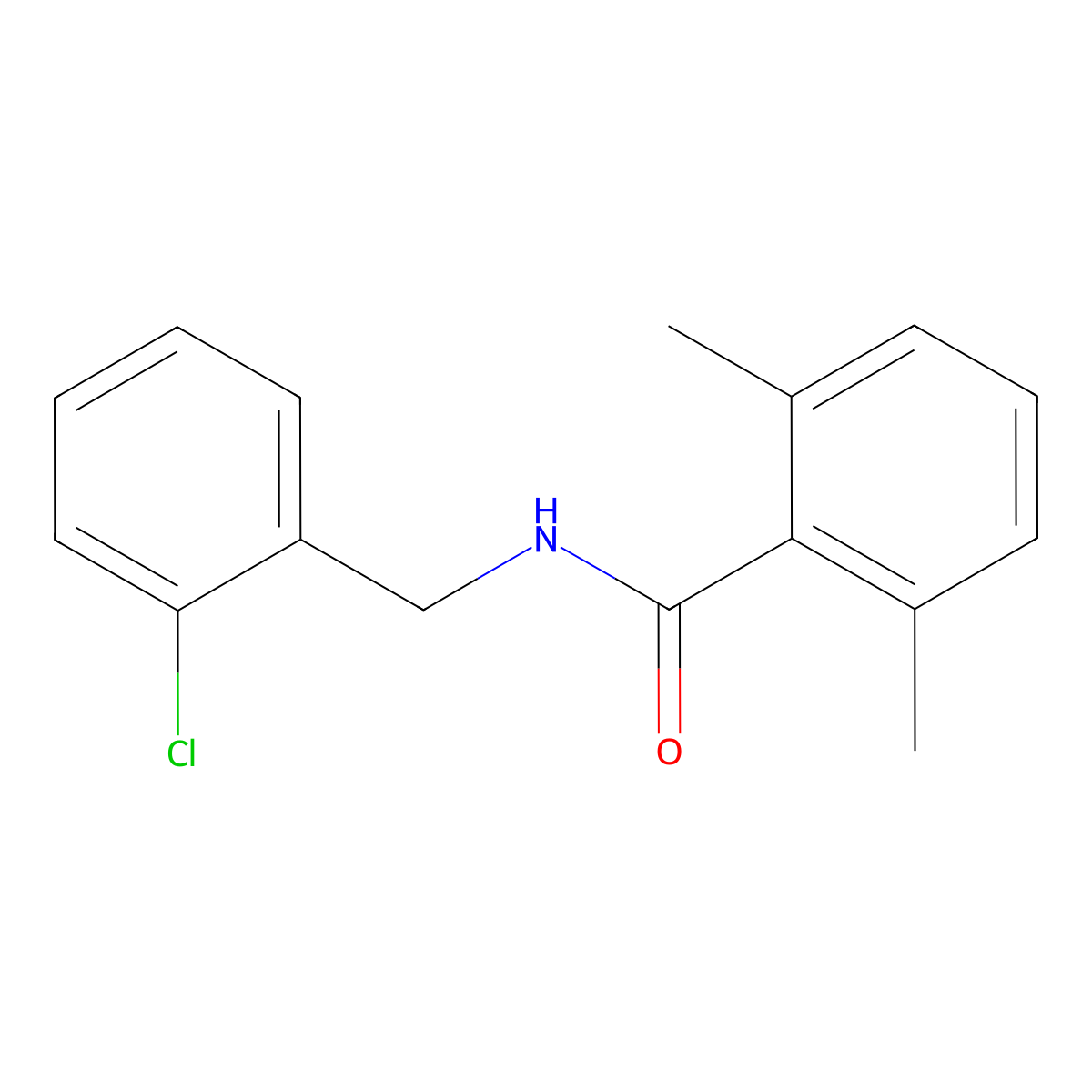 N-[(2-Chlorophenyl)methyl]-2,6-dimethylbenzamide molecular structure, CAS 2325559-06-4