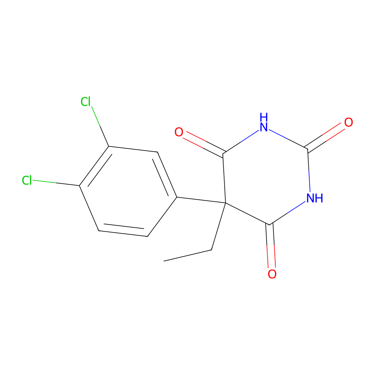 Dichlorophenobarbital molecular structure, CAS 23256-01-1
