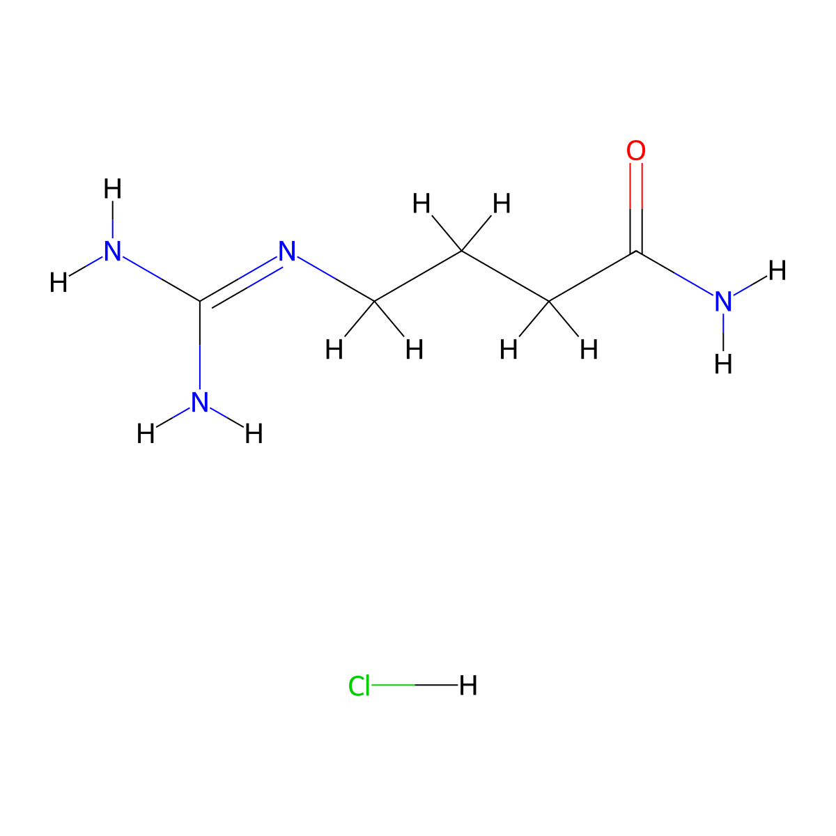Tiformin hydrochloride molecular structure, CAS 23256-39-5