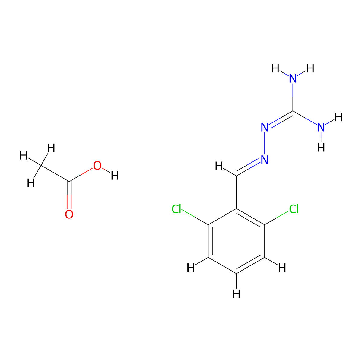 Guanabenz Acetate molecular structure, CAS 23256-50-0
