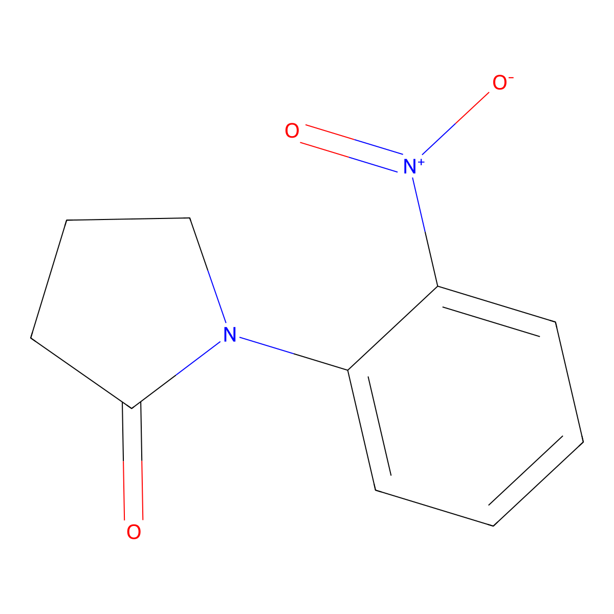 1-(2-Nitrophenyl)pyrrolidin-2-one molecular structure, CAS 23256-83-9