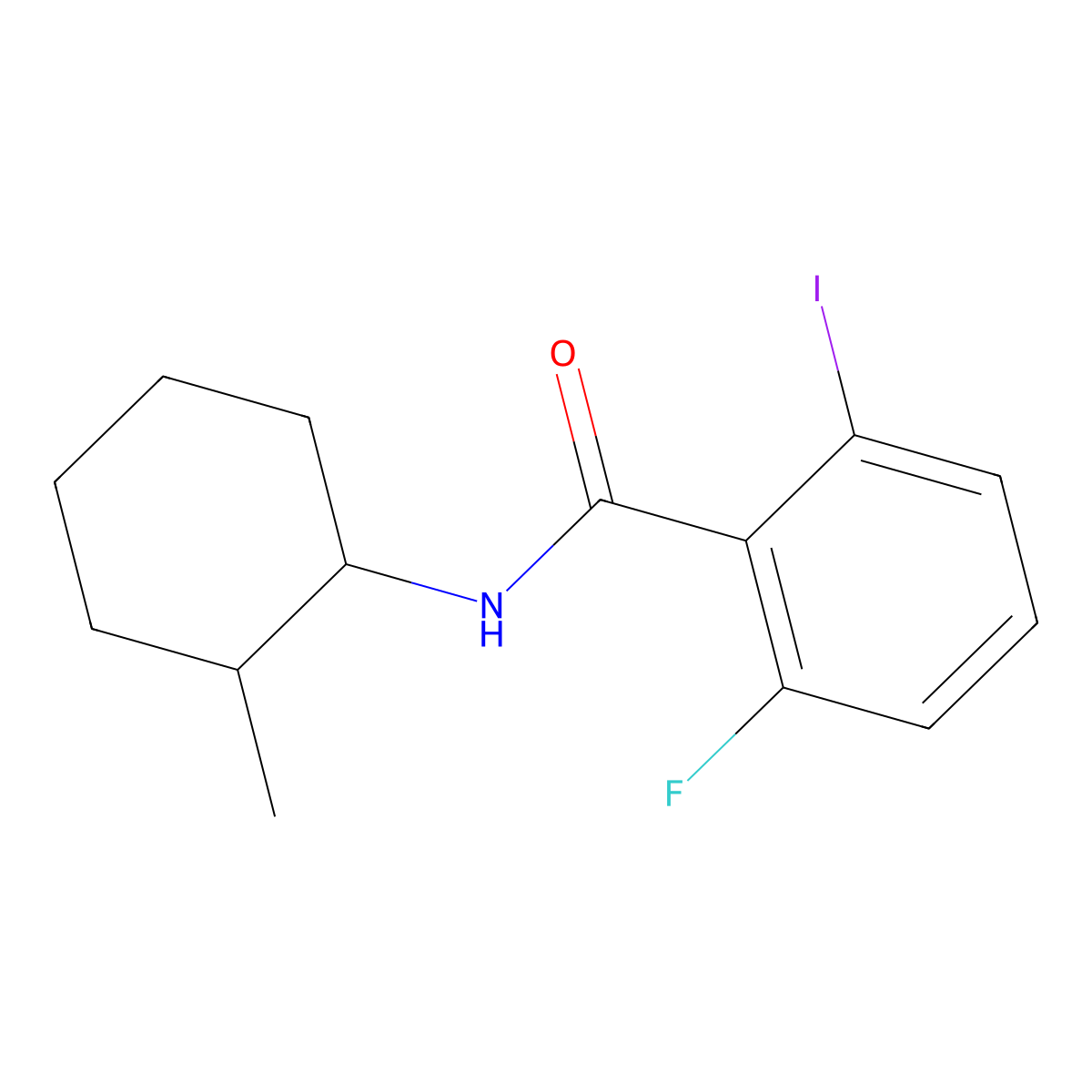 2-Fluoro-6-iodo-N-(2-methylcyclohexyl)benzamide molecular structure, CAS 2325625-50-9