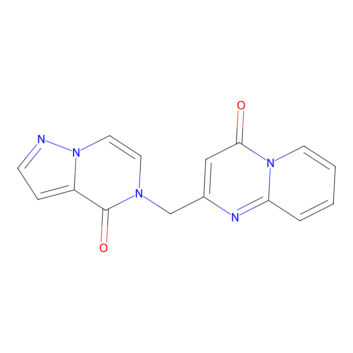 5-({4-oxo-4H-pyrido[1,2-a]pyrimidin-2-yl}methyl)-4H,5H-pyrazolo[1,5-a]pyrazin-4-one molecular structure, CAS 2325669-48-3